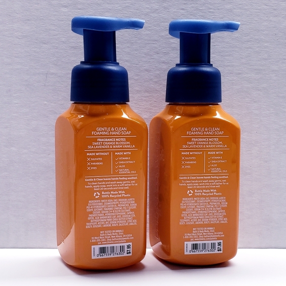 Bath & Body Works SWEET ORANGE BLOSSOM Gentle & Clean Foaming Hand Soap (2 pack) - Picture 3 of 3